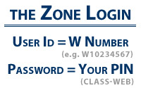 Email Hints: User ID is your W Number and the Password is your PIN